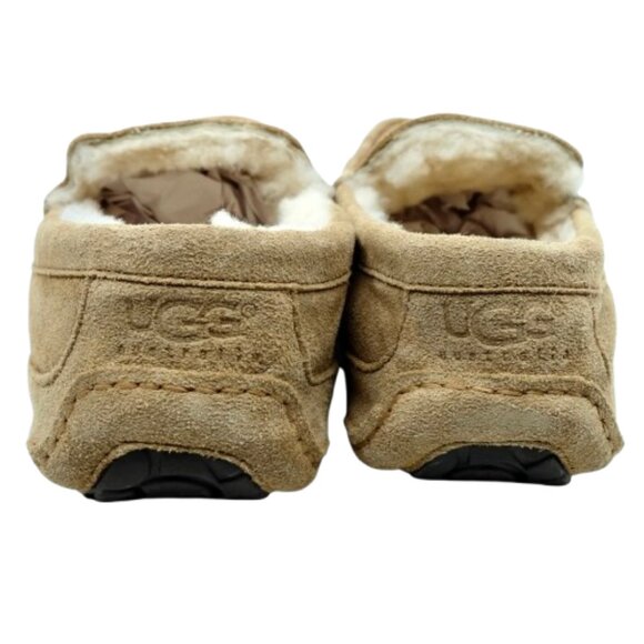 UGG~ASCOT~CHESTNUT SHEEPSKIN SHEARLING SUEDE MEN'S MOCCASIN SLIPPERS SIZE US 12 - Picture 6 of 7
